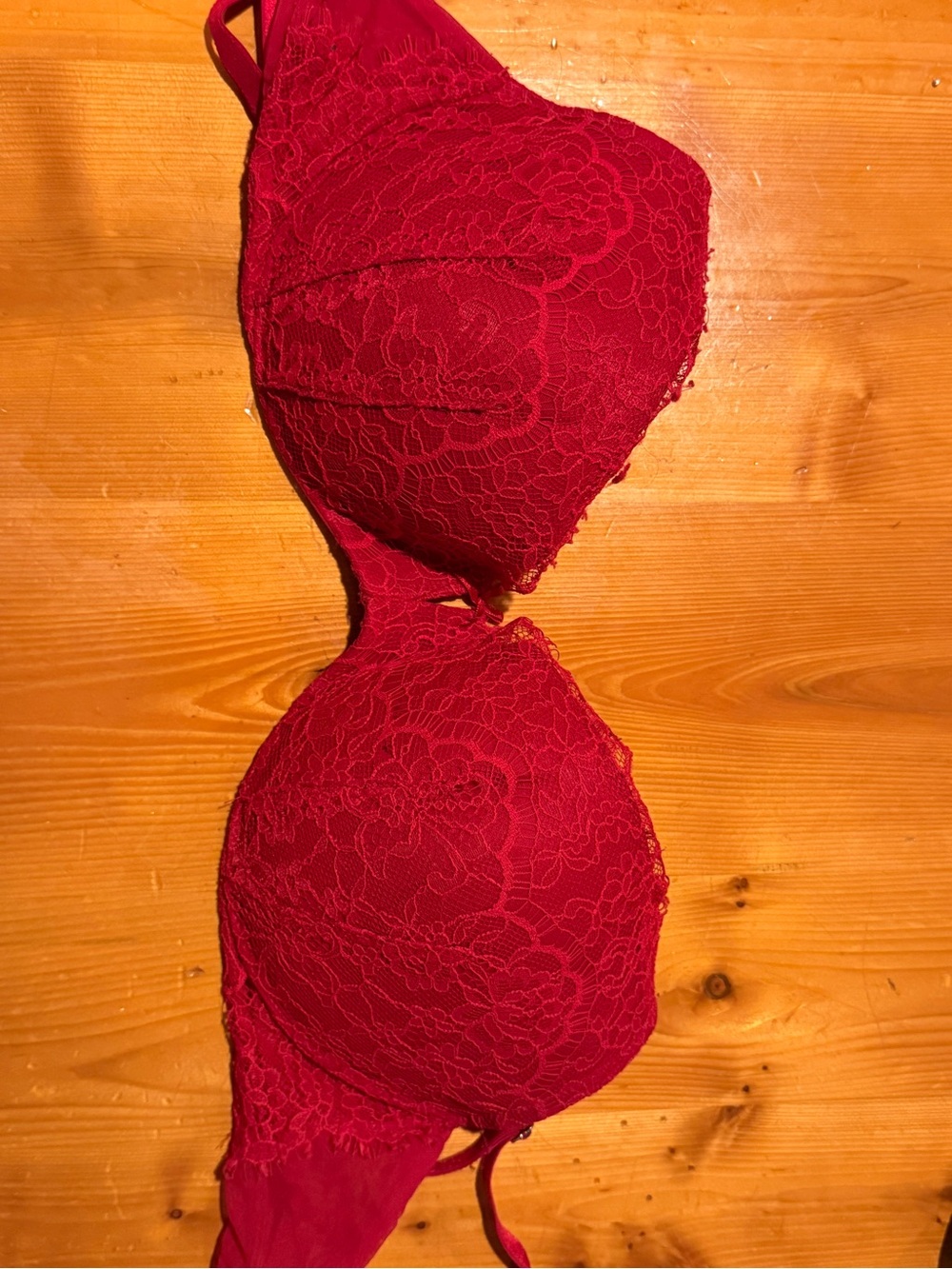 Victoria's Secret Red Lace Push-Up Bra